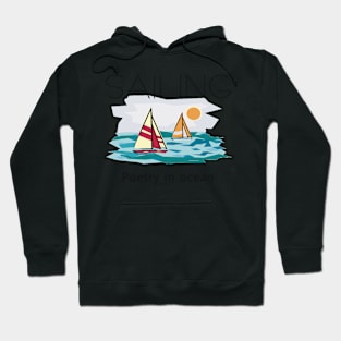 Sailing Poetry in Ocean Hoodie